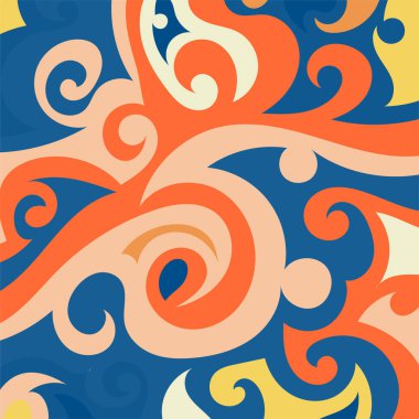 Kıvrımlı ve kıvrımlı soyut bir arkaplan. Kavisli şekilli süslemeleri olan soyut arkaplan.