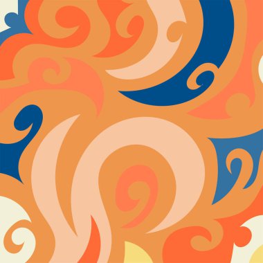 Kıvrımlı ve kıvrımlı soyut bir arkaplan. Kavisli şekilli süslemeleri olan soyut arkaplan.