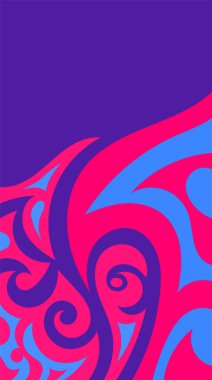 Girdap ve kıvrımlı soyut dikey arkaplan. Kavisli şekilli süslemeleri olan soyut dikey arkaplan.