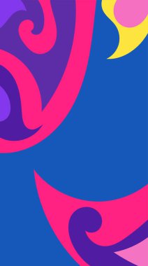 Girdap ve kıvrımlı soyut dikey arkaplan. Kavisli şekilli süslemeleri olan soyut dikey arkaplan.