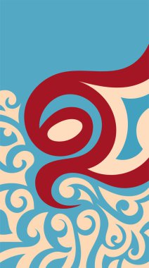 Girdap ve kıvrımlı soyut dikey arkaplan. Kavisli şekilli süslemeleri olan soyut dikey arkaplan.