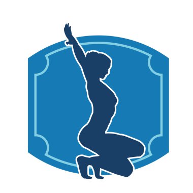 Seksi bir kadının silueti baştan çıkarıcı danslar yapıyor.