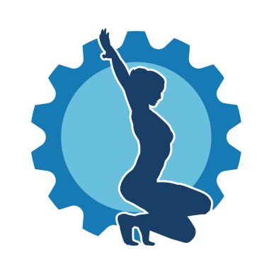 Seksi bir kadının silueti baştan çıkarıcı danslar yapıyor.