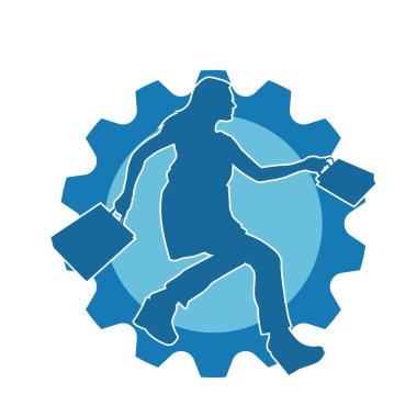 Sıska genç bir kadının silüeti alışveriş torbaları taşıyor..