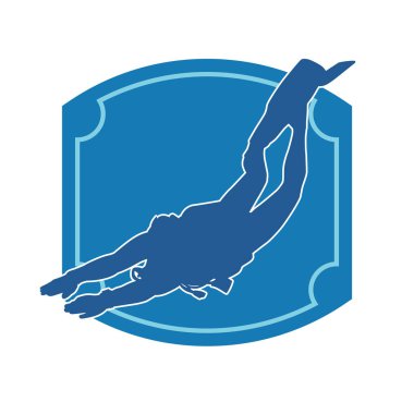 Tüple dalış yapan bir erkeğin silueti.