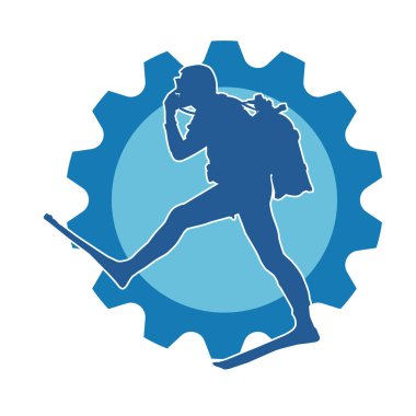 Tüple dalış yapan bir erkeğin silueti.