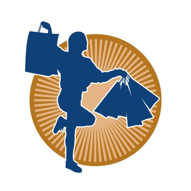 Dişi poziyonunda zayıf bir kadın modelinin silüeti. Çekici duruşu olan genç bir kadının silueti..