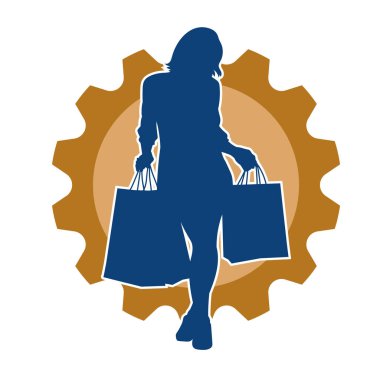 Dişi poziyonunda zayıf bir kadın modelinin silüeti. Çekici duruşu olan genç bir kadının silueti..