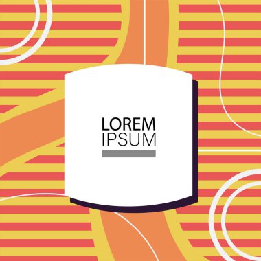 Canlı Geometrik Uyum: Oyuncu Memphis İlham Veren Soyut Tasarım. Metin alanı olan soyut arkaplan sanatı.