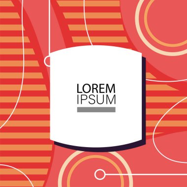 Canlı Geometrik Uyum: Oyuncu Memphis İlham Veren Soyut Tasarım. Metin alanı olan soyut arkaplan sanatı.