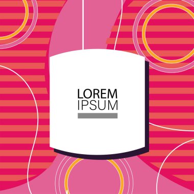 Canlı Geometrik Uyum: Oyuncu Memphis İlham Veren Soyut Tasarım. Metin alanı olan soyut arkaplan sanatı.