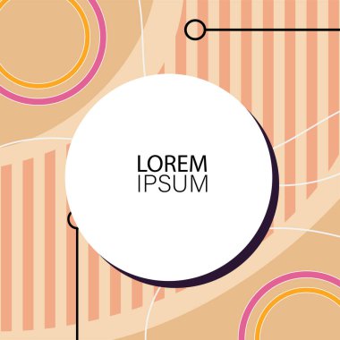 Canlı Geometrik Uyum: Oyuncu Memphis İlham Veren Soyut Tasarım. Metin alanı olan soyut arkaplan sanatı.