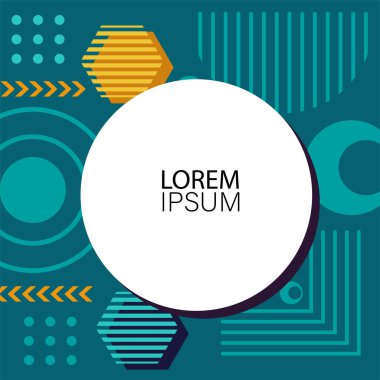 Memphis Style 'da soyut arka plan Renkli Retro Tasarım Süslü Detaylar ile. Soyut arkaplan soyut Memphis Şablonu Oyuncu Süslü Dokunuşlar. Kopyalama alanı olan soyut arkaplan.