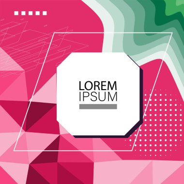 Memphis Style 'da soyut arka plan Renkli Retro Tasarım Süslü Detaylar ile. Soyut arkaplan soyut Memphis Şablonu Oyuncu Süslü Dokunuşlar. Kopyalama alanı olan soyut arkaplan.