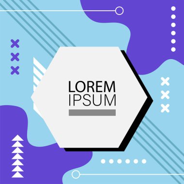Oyuncu Grafik Süslemeleri ile soyut arka plan Retro Memphis Tasarımı. Soyut arka plan 80 'lerden esinlenilmiş kalın desenli ve şekilli Memphis Sanatı. Kopyalama alanı olan soyut arkaplan.