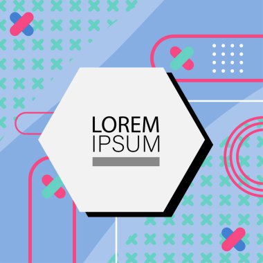 Memphis Style 'da soyut arka plan Renkli Retro Tasarım Süslü Detaylar ile. Soyut arkaplan soyut Memphis Şablonu Oyuncu Süslü Dokunuşlar. Kopyalama alanı olan soyut arkaplan.