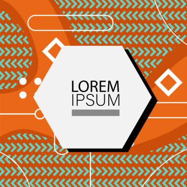 Memphis Style 'da soyut arka plan Renkli Retro Tasarım Süslü Detaylar ile. Soyut arkaplan soyut Memphis Şablonu Oyuncu Süslü Dokunuşlar. Kopyalama alanı olan soyut arkaplan.