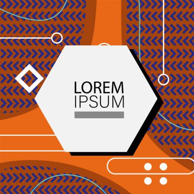 Memphis Style 'da soyut arka plan Renkli Retro Tasarım Süslü Detaylar ile. Soyut arkaplan soyut Memphis Şablonu Oyuncu Süslü Dokunuşlar. Kopyalama alanı olan soyut arkaplan.