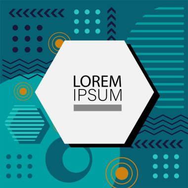 Memphis Style 'da soyut arka plan Renkli Retro Tasarım Süslü Detaylar ile. Soyut arkaplan soyut Memphis Şablonu Oyuncu Süslü Dokunuşlar. Kopyalama alanı olan soyut arkaplan.