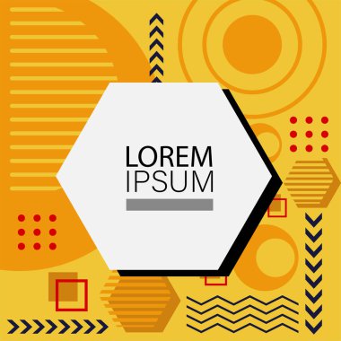 Memphis Style 'da soyut arka plan Renkli Retro Tasarım Süslü Detaylar ile. Soyut arkaplan soyut Memphis Şablonu Oyuncu Süslü Dokunuşlar. Kopyalama alanı olan soyut arkaplan.