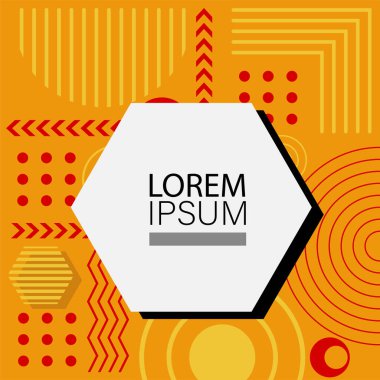Soyut arkaplan Energetic Memphis Tasarımı ve Retro Grafik Süslemeleri. Soyut arkaplan Pop Art Memphis Vector ve Şık Süslü Örnekler. Kopyalama alanı olan soyut arkaplan