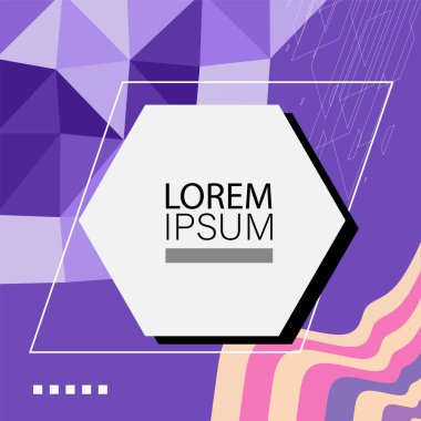 Soyut arka plan Modern Memphis Sanatı ile kalın renkler ve grafiksel güzellikler. Soyut arkaplan Funky Memphis-Style Geometrik Süslemeleri ile İllüstrasyon. Kopyalama alanı olan soyut arkaplan