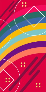 Yaratıcı Soyut Arkaplan Çizgileri, Eğriler ve Parçalı Geometrik Sanat. Tarz Vektör Arkaplanı: Çizgiler, Eğriler ve Dekoratif Şekiller. Poster veya sosyal medya için soyut arkaplan.