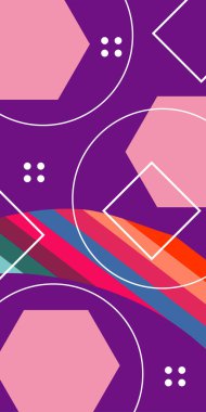 Yaratıcı Soyut Arkaplan Çizgileri, Eğriler ve Parçalı Geometrik Sanat. Tarz Vektör Arkaplanı: Çizgiler, Eğriler ve Dekoratif Şekiller. Poster veya sosyal medya için soyut arkaplan.