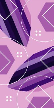 Geometrik Mozaik Sanat Akışkan Eğrileri, Kalın Çizgili ve Dekoratif Şekiller. Poster veya sosyal medya için soyut bir arkaplan. Grafik Mozaik Sanatı: Çizgiler, Eğriler ve Biçimlendirilmiş Geometrik Süsler