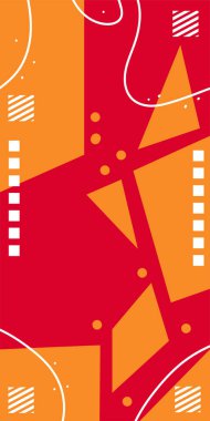 Geometrik Mozaik Sanat Akışkan Eğrileri, Kalın Çizgili ve Dekoratif Şekiller. Poster veya sosyal medya için soyut bir arkaplan. Grafik Mozaik Sanatı: Çizgiler, Eğriler ve Biçimlendirilmiş Geometrik Süsler