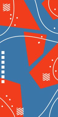 Geometrik Mozaik Sanat Akışkan Eğrileri, Kalın Çizgili ve Dekoratif Şekiller. Poster veya sosyal medya için soyut bir arkaplan. Grafik Mozaik Sanatı: Çizgiler, Eğriler ve Biçimlendirilmiş Geometrik Süsler