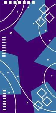 Geometrik Mozaik Sanat Akışkan Eğrileri, Kalın Çizgili ve Dekoratif Şekiller. Poster veya sosyal medya için soyut bir arkaplan. Grafik Mozaik Sanatı: Çizgiler, Eğriler ve Biçimlendirilmiş Geometrik Süsler