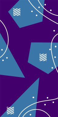 Geometrik Mozaik Sanat Akışkan Eğrileri, Kalın Çizgili ve Dekoratif Şekiller. Poster veya sosyal medya için soyut bir arkaplan. Grafik Mozaik Sanatı: Çizgiler, Eğriler ve Biçimlendirilmiş Geometrik Süsler