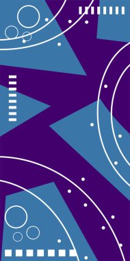 Geometrik Mozaik Sanat Akışkan Eğrileri, Kalın Çizgili ve Dekoratif Şekiller. Poster veya sosyal medya için soyut bir arkaplan. Grafik Mozaik Sanatı: Çizgiler, Eğriler ve Biçimlendirilmiş Geometrik Süsler