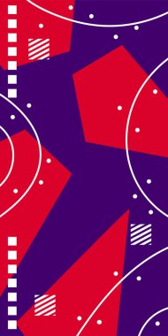 Geometrik Mozaik Sanat Akışkan Eğrileri, Kalın Çizgili ve Dekoratif Şekiller. Poster veya sosyal medya için soyut bir arkaplan. Grafik Mozaik Sanatı: Çizgiler, Eğriler ve Biçimlendirilmiş Geometrik Süsler