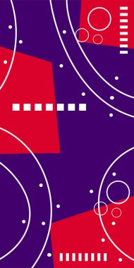 Geometrik Mozaik Sanat Akışkan Eğrileri, Kalın Çizgili ve Dekoratif Şekiller. Poster veya sosyal medya için soyut bir arkaplan. Grafik Mozaik Sanatı: Çizgiler, Eğriler ve Biçimlendirilmiş Geometrik Süsler