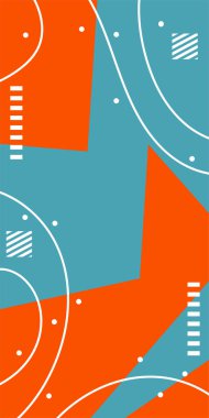 Geometrik Mozaik Sanat Akışkan Eğrileri, Kalın Çizgili ve Dekoratif Şekiller. Poster veya sosyal medya için soyut bir arkaplan. Grafik Mozaik Sanatı: Çizgiler, Eğriler ve Biçimlendirilmiş Geometrik Süsler