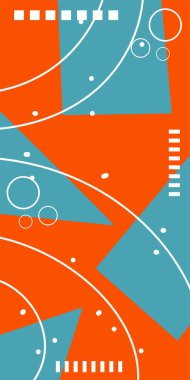 Geometrik Mozaik Sanat Akışkan Eğrileri, Kalın Çizgili ve Dekoratif Şekiller. Poster veya sosyal medya için soyut bir arkaplan. Grafik Mozaik Sanatı: Çizgiler, Eğriler ve Biçimlendirilmiş Geometrik Süsler