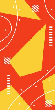 Geometrik Mozaik Sanat Akışkan Eğrileri, Kalın Çizgili ve Dekoratif Şekiller. Poster veya sosyal medya için soyut bir arkaplan. Grafik Mozaik Sanatı: Çizgiler, Eğriler ve Biçimlendirilmiş Geometrik Süsler