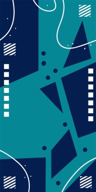 Geometrik Mozaik Sanat Akışkan Eğrileri, Kalın Çizgili ve Dekoratif Şekiller. Poster veya sosyal medya için soyut bir arkaplan. Grafik Mozaik Sanatı: Çizgiler, Eğriler ve Biçimlendirilmiş Geometrik Süsler