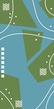 Geometrik Mozaik Sanat Akışkan Eğrileri, Kalın Çizgili ve Dekoratif Şekiller. Poster veya sosyal medya için soyut bir arkaplan. Grafik Mozaik Sanatı: Çizgiler, Eğriler ve Biçimlendirilmiş Geometrik Süsler