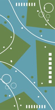 Geometrik Mozaik Sanat Akışkan Eğrileri, Kalın Çizgili ve Dekoratif Şekiller. Poster veya sosyal medya için soyut bir arkaplan. Grafik Mozaik Sanatı: Çizgiler, Eğriler ve Biçimlendirilmiş Geometrik Süsler