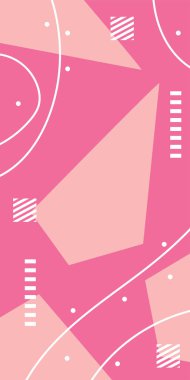 Geometrik Şekiller ve Dalgalı Çizgiler ile Çağdaş Sanat. Poster veya sosyal medya için soyut bir arkaplan. Soyut Geometrik Arkaplan Çizgileri, Eğriler, Mozaik Şekiller Vektör Sanatı