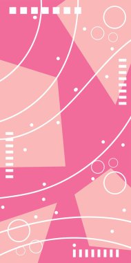 Geometrik Şekiller ve Dalgalı Çizgiler ile Çağdaş Sanat. Poster veya sosyal medya için soyut bir arkaplan. Soyut Geometrik Arkaplan Çizgileri, Eğriler, Mozaik Şekiller Vektör Sanatı