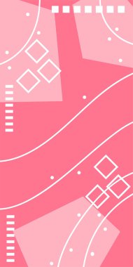 Geometrik Şekiller ve Dalgalı Çizgiler ile Çağdaş Sanat. Poster veya sosyal medya için soyut bir arkaplan. Soyut Geometrik Arkaplan Çizgileri, Eğriler, Mozaik Şekiller Vektör Sanatı