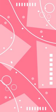 Geometrik Şekiller ve Dalgalı Çizgiler ile Çağdaş Sanat. Poster veya sosyal medya için soyut bir arkaplan. Soyut Geometrik Arkaplan Çizgileri, Eğriler, Mozaik Şekiller Vektör Sanatı