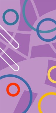 Geometrik Şekiller ve Dalgalı Çizgiler ile Çağdaş Sanat. Poster veya sosyal medya için soyut bir arkaplan. Soyut Geometrik Arkaplan Çizgileri, Eğriler, Mozaik Şekiller Vektör Sanatı