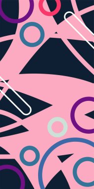 Çağdaş Çizgili Mozaik Tasarım ve Organik Geometrik Şekiller. Dinamik Soyut Kompozisyon Çizgileri, Girdap ve Geometrik Elementler. Poster veya sosyal medya için soyut arkaplan.