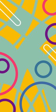 Çağdaş Çizgili Mozaik Tasarım ve Organik Geometrik Şekiller. Dinamik Soyut Kompozisyon Çizgileri, Girdap ve Geometrik Elementler. Poster veya sosyal medya için soyut arkaplan.