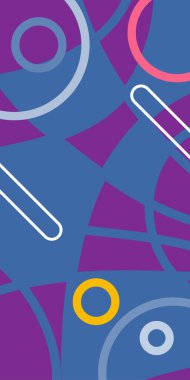 Çağdaş Çizgili Mozaik Tasarım ve Organik Geometrik Şekiller. Dinamik Soyut Kompozisyon Çizgileri, Girdap ve Geometrik Elementler. Poster veya sosyal medya için soyut arkaplan.